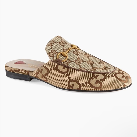Gucci Shoes - GUCCI Princetown Canvas Mule Slippers